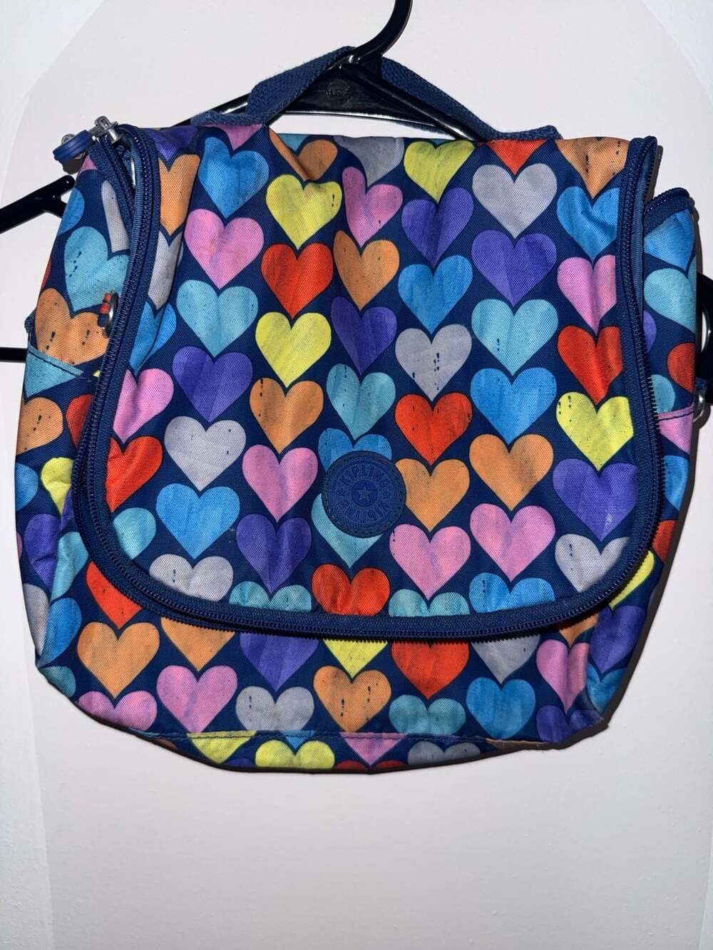 Kipling Kichirou Insulated Lunch Bag in Colorful Heart Print